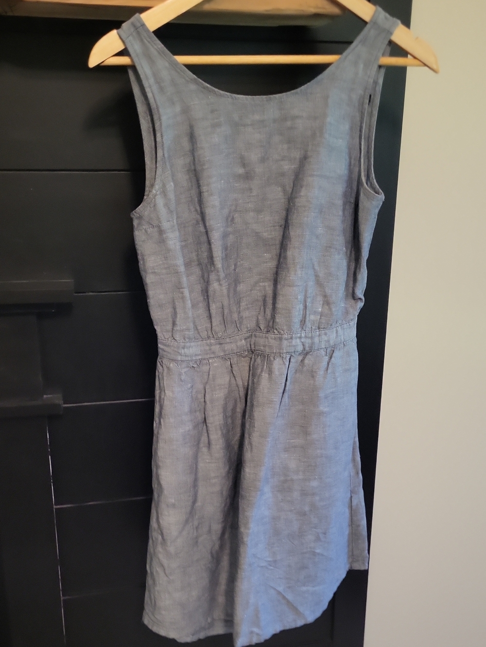 GAP Sleeveless Gray Linen Mini Dress
